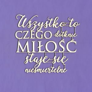 Tekturka Crafty Moly Napis G9 - Wszystko to dotknie Miłość